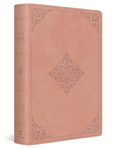 ESV Giant Print Bible, Red Letter (TruTone, Blush Rose, Fleur-de-lis Design)