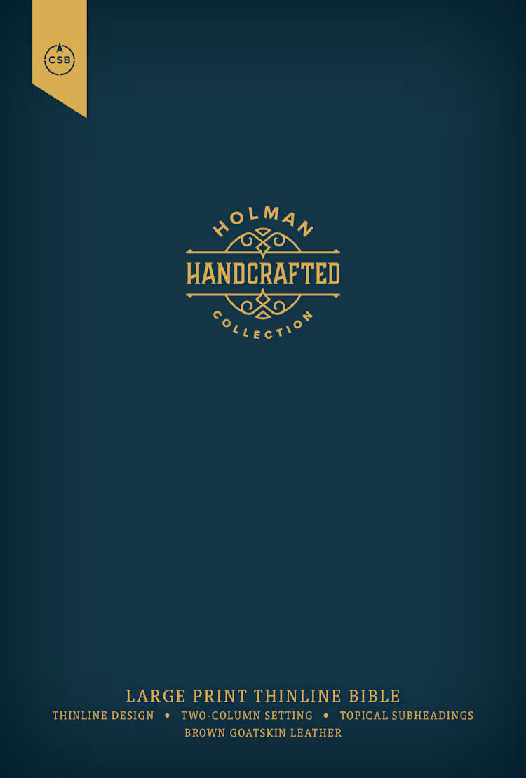 CSB Large Print Thinline Bible, Holman Handcrafted Collection (Goatskin)