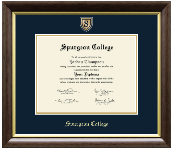 Engraved Medallion Diploma Frame (Bachelors)