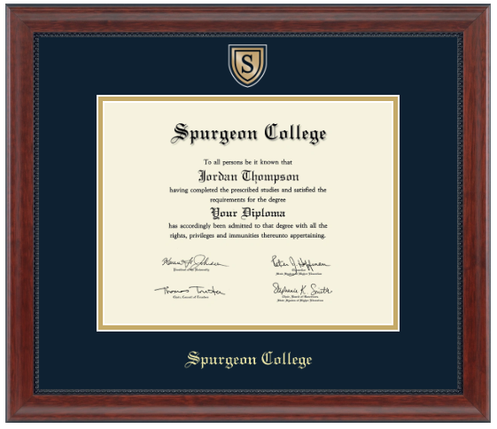 Engraved Medallion Diploma Frame (Bachelors)