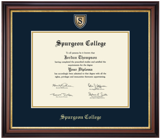 Engraved Medallion Diploma Frame (Bachelors)