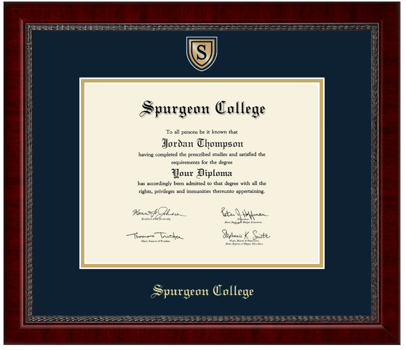 Engraved Medallion Diploma Frame (Bachelors)