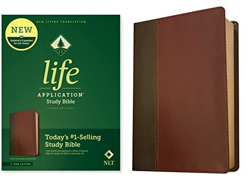 NLT Life Application Study Bible Third Edition LeatherLike Brown/Mahogany