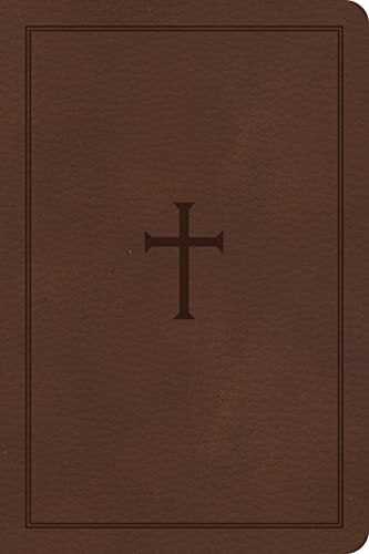 CSB Large Print Compact Reference Bible Brown Leathertouch