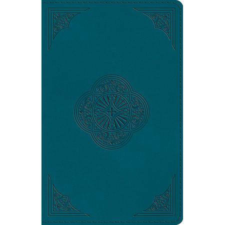 The ESV Thinline Bible (TruTone, Deep Teal, Rotunda Design) by ESV Bibles is a beautifully designed and compact Bible that is perfect for everyday use. It features a deep teal color with a rotunda design, giving it a unique and stylish look. The TruTone m