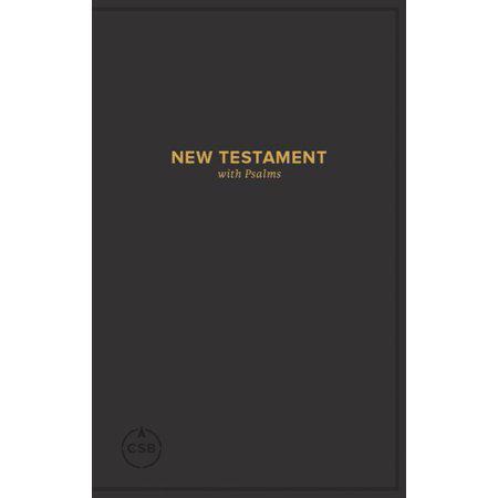 CSB Pocket New Testament with Psalms, Black Trade Paper, Red Letter, Concise Format, Evangelism, Outreach, Easy-to-Read Bible SerIF Type