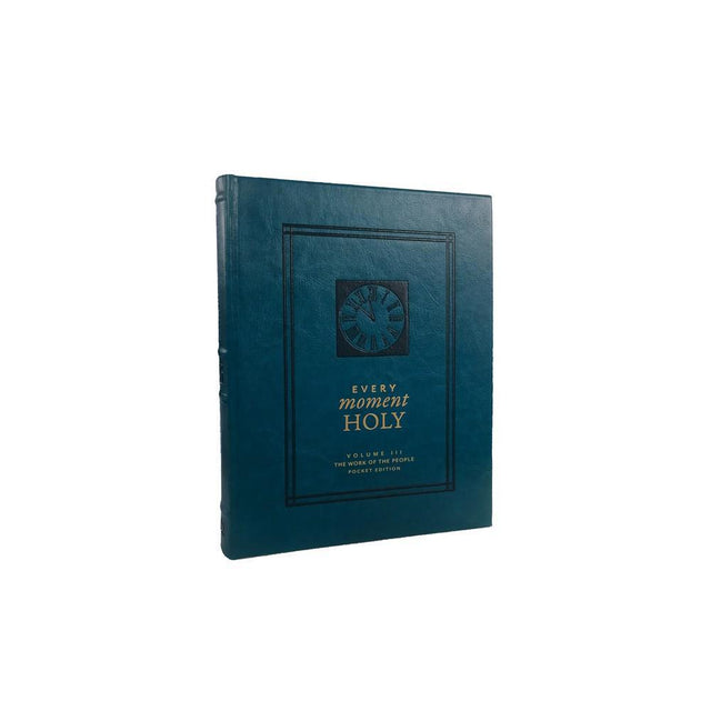 Every Moment Holy, Volume III (Pocket Edition) by Douglas Kaine Mckelvey is a beautifully crafted leather-bound book that offers a collection of liturgies for everyday moments. This pocket-sized edition is perfect for carrying with you wherever you go, al