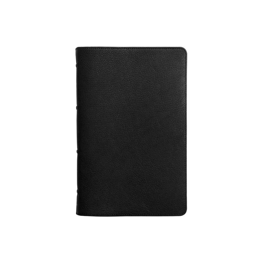The ESV Heirloom Bible, Alpha Edition, is a beautifully crafted Bible that is perfect for those seeking a high-quality and durable edition. This Bible features a luxurious goatskin cover in a sleek black color, giving it an elegant and timeless look. The