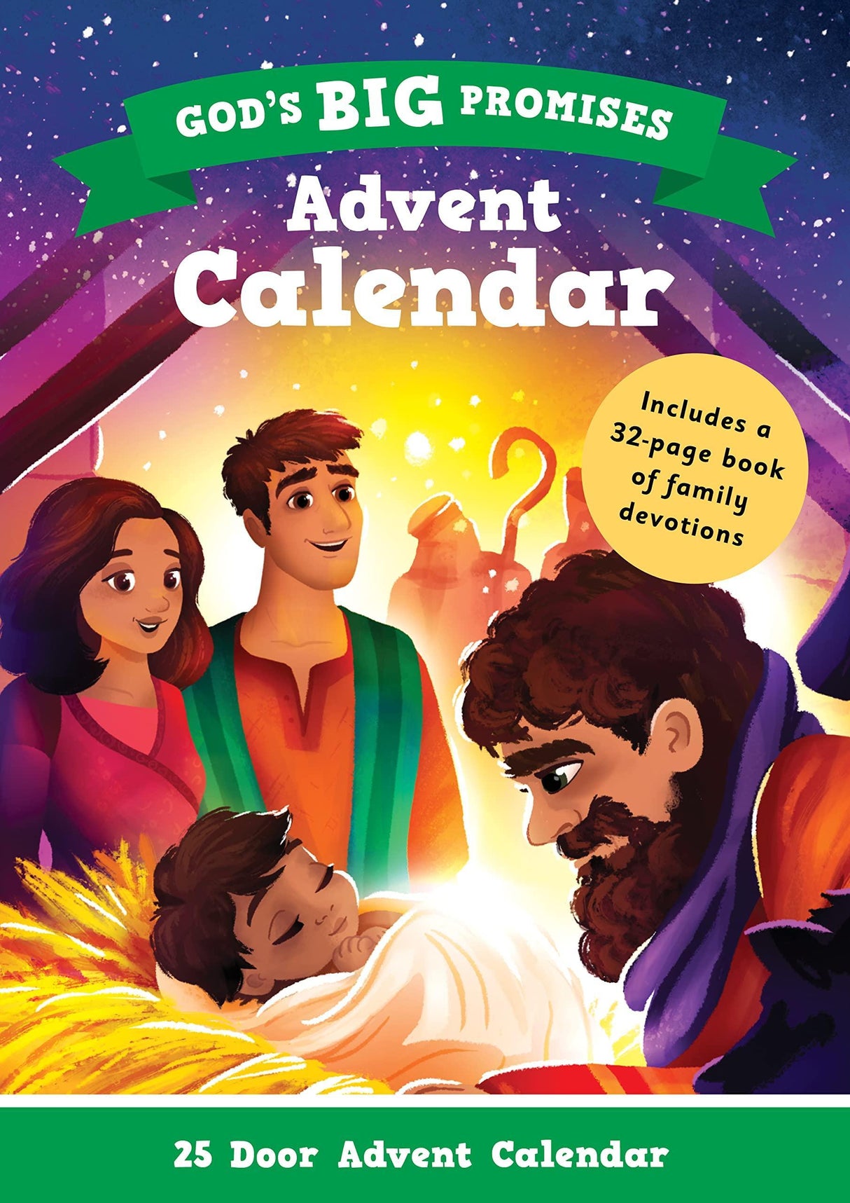 The God's Big Promises Advent Calendar and Family Devotions is a wonderful way to celebrate the Christmas season with your children. This Christian advent calendar features 25 devotions that are designed to help children ages 2-7 look forward to Christmas