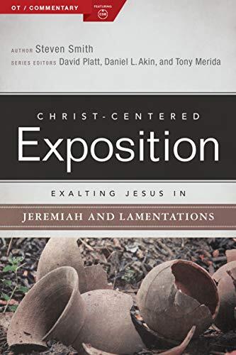 Exalting Jesus in Jeremiah, Lamentations is part of the Christ-Centered Exposition Commentary series. Edited by David Platt, Daniel L. Akin, and Tony Merida, this new commentary series, projected to be 48 volumes, takes a Christ-centered approach to expos