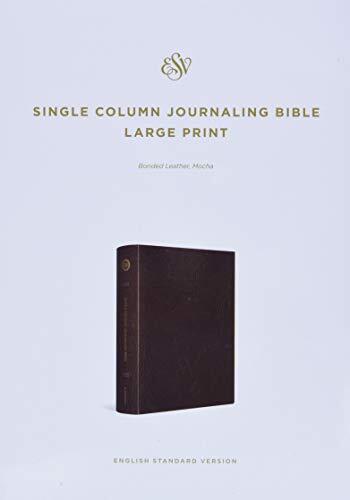 With 7.5-point type, the ESV Single Column Journaling Bible, Large Print features the same high-quality Bible paper and two-inch ruled margins for notes, prayers, and artwork as the original ESV Single Column Journaling Bible.