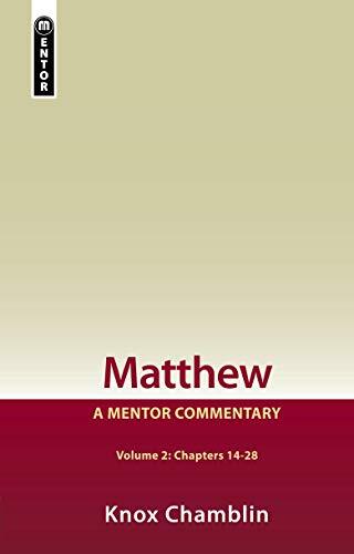 Matthew's Gospel also tells a story of Jesus, the son of David the son of Abraham directing the reader to the Saviour of the world. "Chamblin clearly wants me to understand Matthew and to stand amazed in the presence of Jesus the Nazarene.