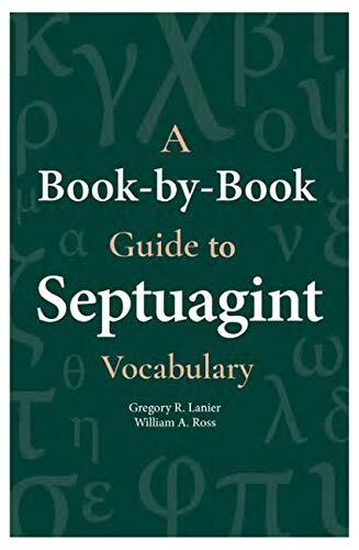 This book-by-book vocabulary guide provides an unparalleled resource for anyone interested in more effective reading and study of the Old Testament in Greek, commonly called the Septuagint. Aside from two full-scale specialist lexicons for the Septuagint,