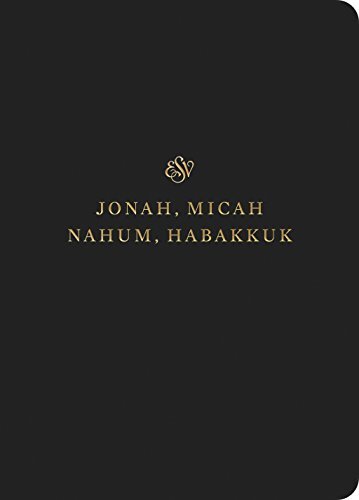 ESV Scripture Journal: Jonah positions the full text of the book of Jonah opposite lightly lined blank pages for recording notes and prayers--a great resource for personal Bible reading and reflection, group Bible studies, or sermon notes.
