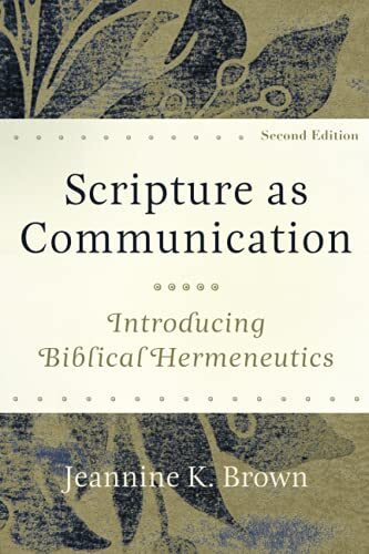 Introducing Biblical HermeneuticsJeannine Brown, a seasoned teacher of biblical interpretation, believes that communication is at the heart of what happens when we open the Bible. We are actively engaging God in a conversation that can be life changing. I