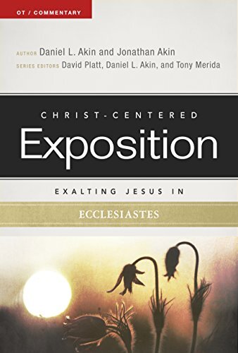 Edited by David Platt, Daniel L. Akin, and Tony Merida, this new commentary series, projected to be 48 volumes, takes a Christ- centered approach to expositing each book of the Bible. Exalting Christ in Ecclesiastes was written and edited by Daniel L. Aki
