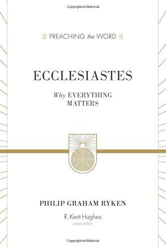 Why Everything MattersLeading readers through one of the most challenging books in the Bible, this commentary will help pastors understand, explain, and apply the message of Ecclesiastes. Part of the Preaching the Word commentary series.