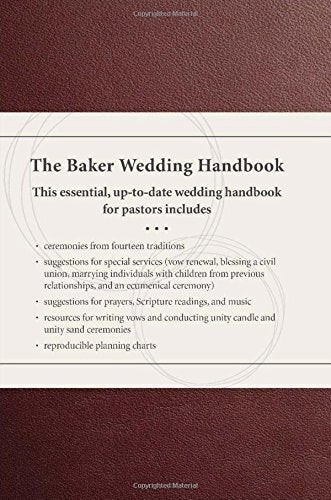 This comprehensive, creative, and updated resource for conducting traditional and contemporary weddings includes ceremonies from thirteen denominations - suggestions for prayers, Scripture readings, and music - reproducible planning charts - suggestions f