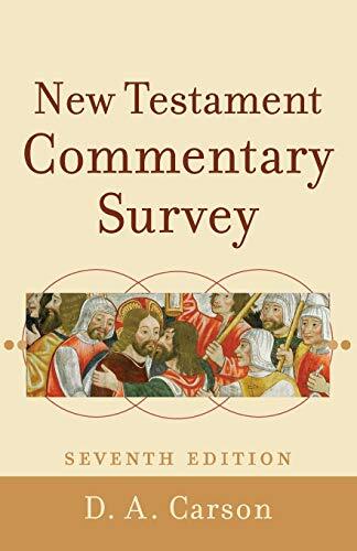 Highly respected New Testament scholar D. A. Carson provides students and pastors with expert guidance on choosing a commentary for any book of the New Testament. The seventh edition has been updated to assess the most recently published commentaries. Car