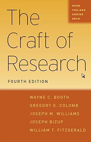 With more than 600,000 copies now in print, The Craft of Research is the unrivaled resource for researchers at every level, from first-year undergraduates to research reporters at corporations and government offices. Seasoned researchers and educators Way