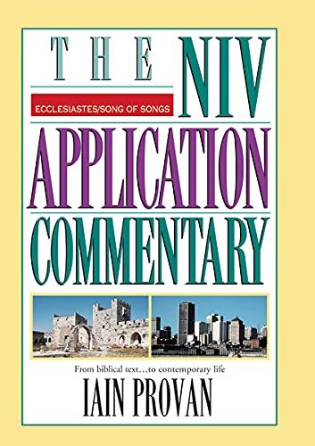 Ecclesiastes/Song of Songs, which is part of the NIV Application Commentary Series, helps readers learn how the message of Ecclesiastes and Song of Songs can have the same powerful impact today that they did when they were first written.