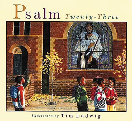 The text of the familiar psalm comparing God to a loving shepherd accompanies illustrations which shows the world of love and fear faced by an urban African-American family.