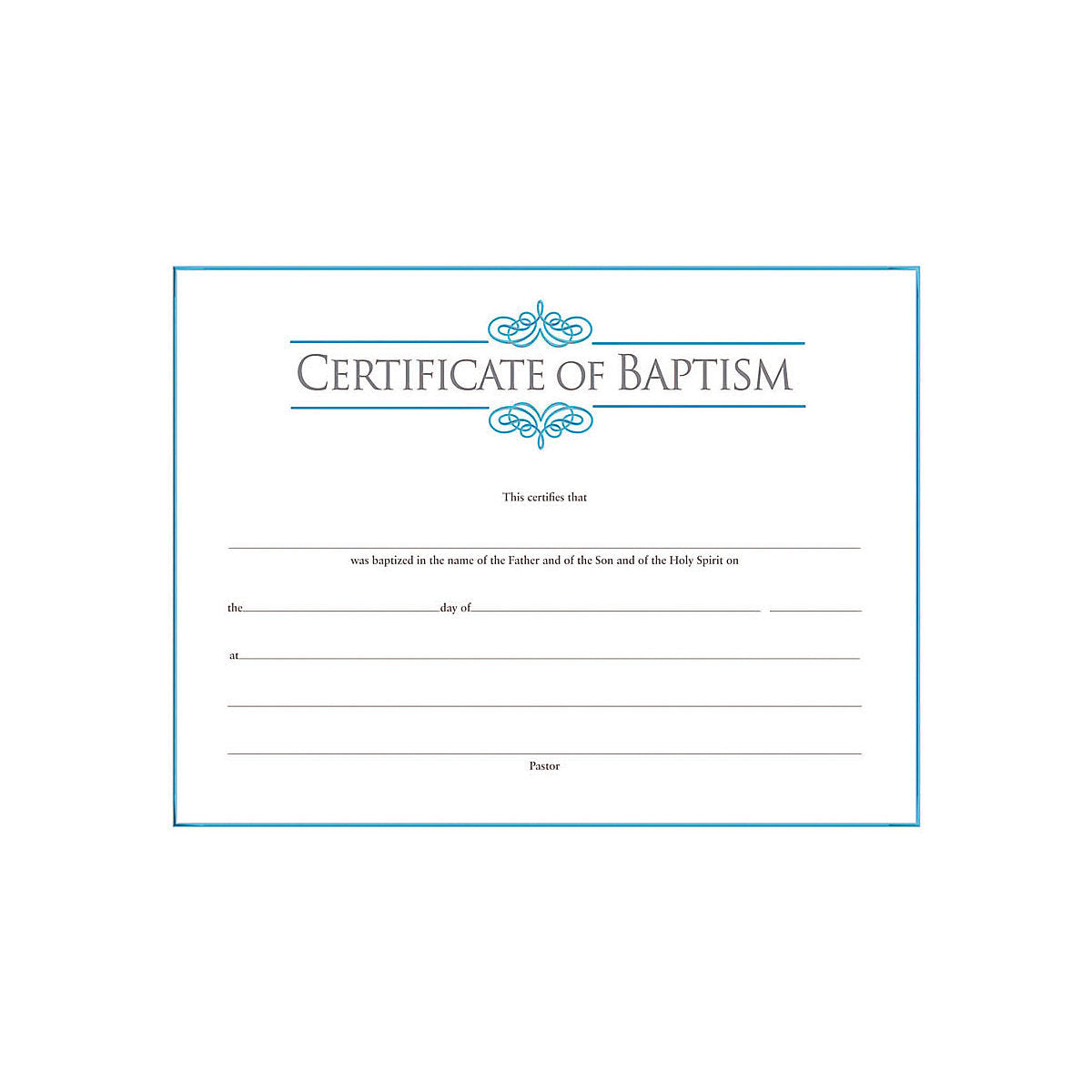 Baptism Foil Stamped Certificate 6 Pack