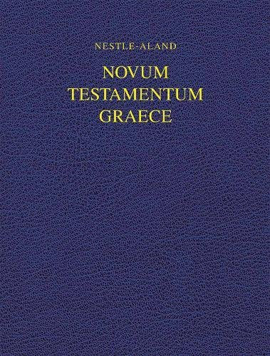 The Nestle-Aland Novum Testamentum Graece (NA28): Wide Margin Edition is the standard scholarly edition of the Greek New Testament used by scholars, Bible translators, professors, students, and pastors worldwide. In addition to the features below, this ne