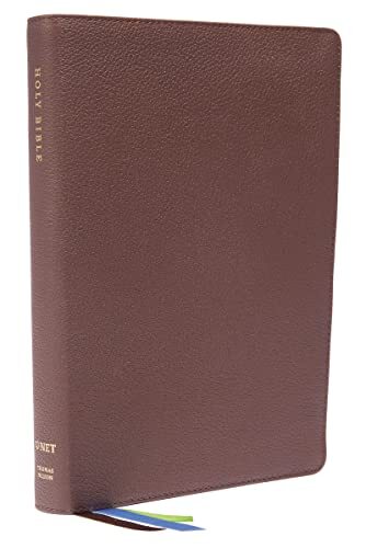 Holy Bible
Portable? Or readable? How about both. Even with its large, easy-to-read Scripture text, the NET Thinline Large Print Bible is still slim enough to tuck into a backpack, a briefcase, or most purses. With a 10.5-point print size and an abbrevi