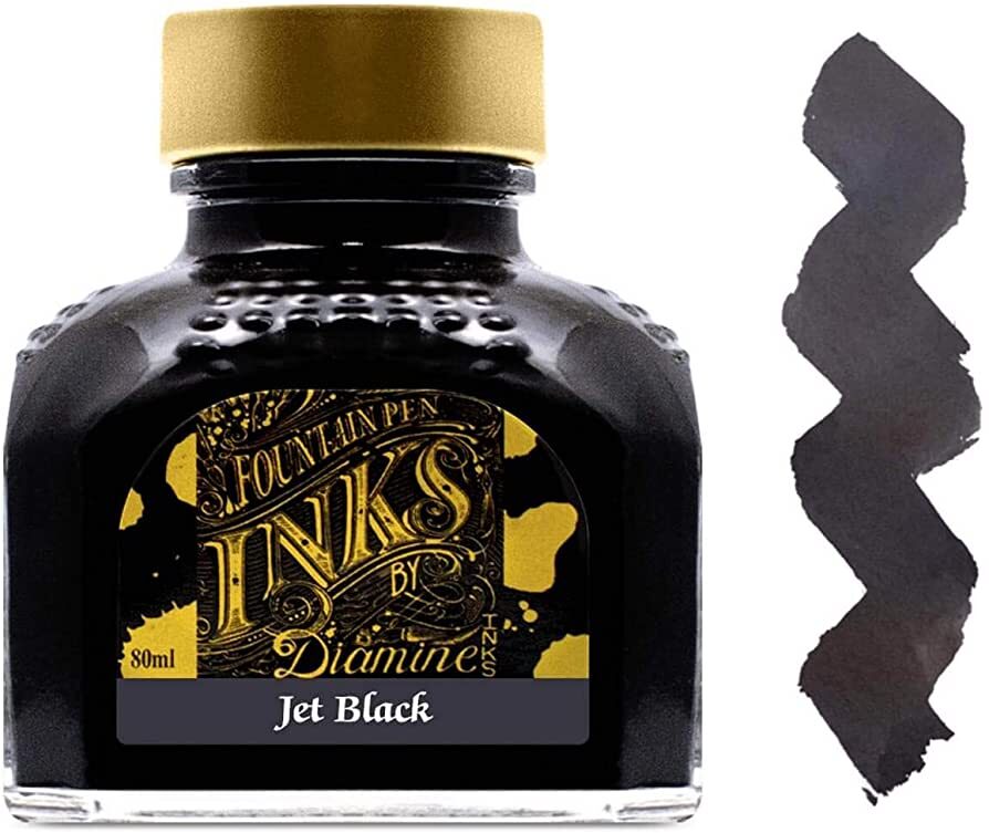 Diamine Bottled Ink(80ml) Fountain Pen Ink Jet Black