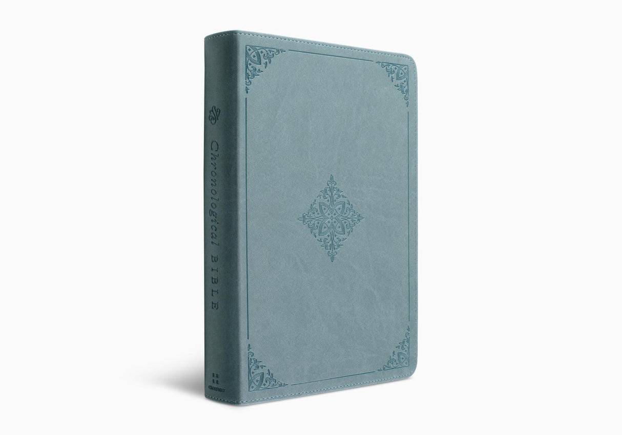 ESV Chronological Bible (Trutone, Paris Sky, Fleur-De-Lis Design) - (Leather Bound)