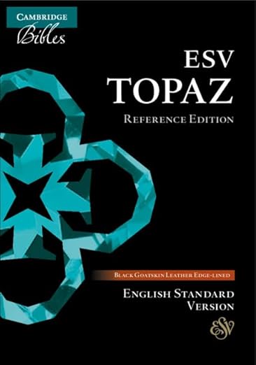 ESV Topaz Reference Bible Goatskin Leather Black