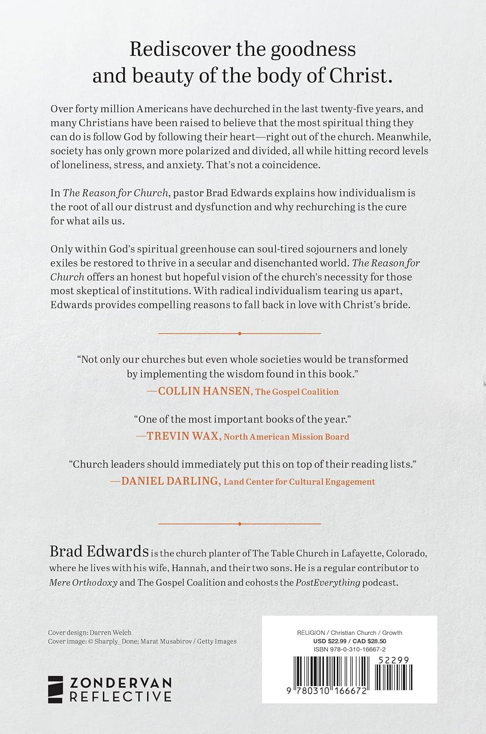 The Reason for Church: Why the Body of Christ Still Matters in an Age of Anxiety, Division, and Radical Individualism
