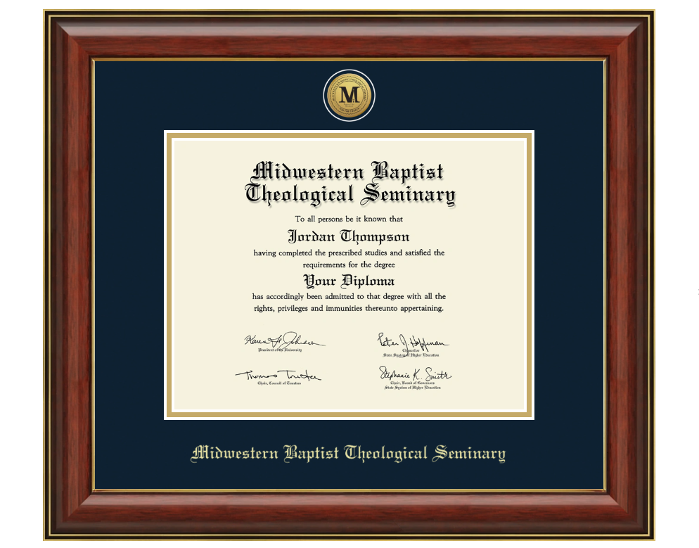 Engraved Medallion Diploma Frame (Doctoral/DMin)