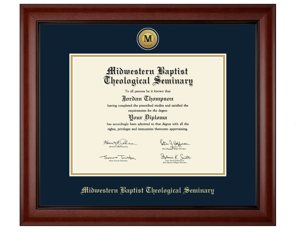 Engraved Medallion Diploma Frame (Doctoral/DMin)
