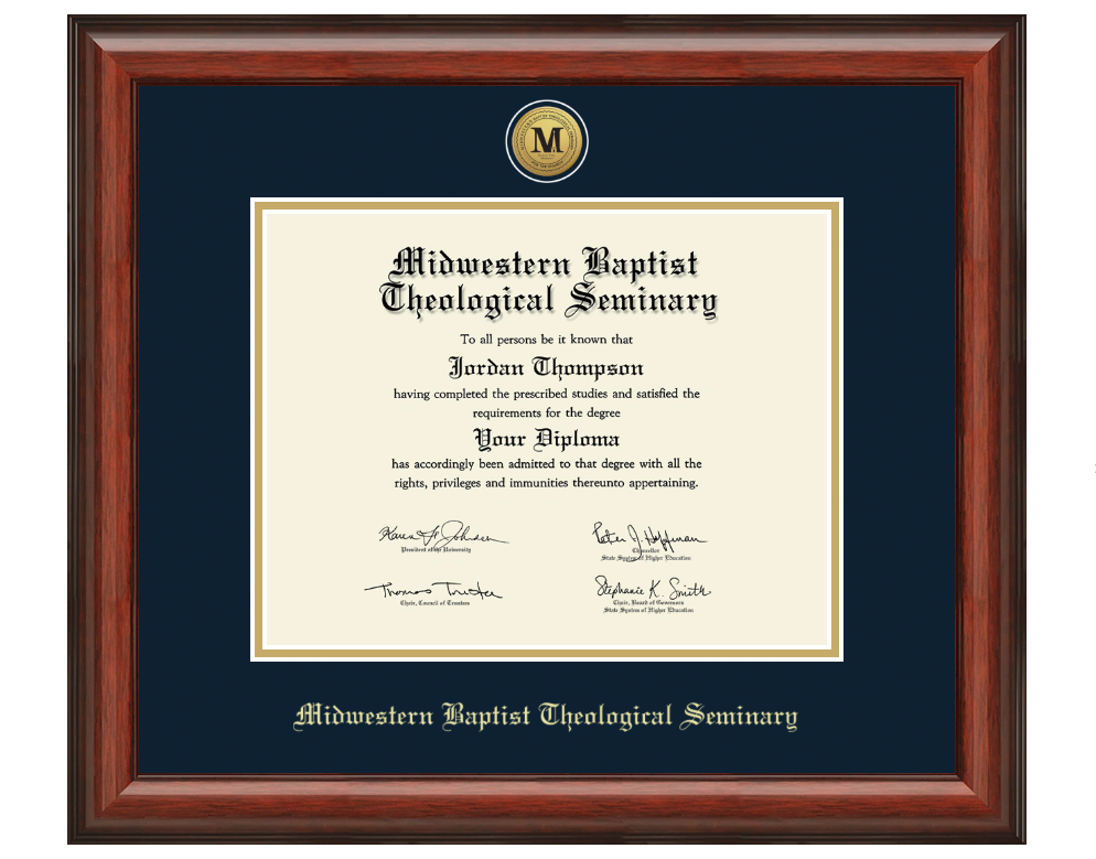 Engraved Medallion Diploma Frame (Doctoral/DMin)