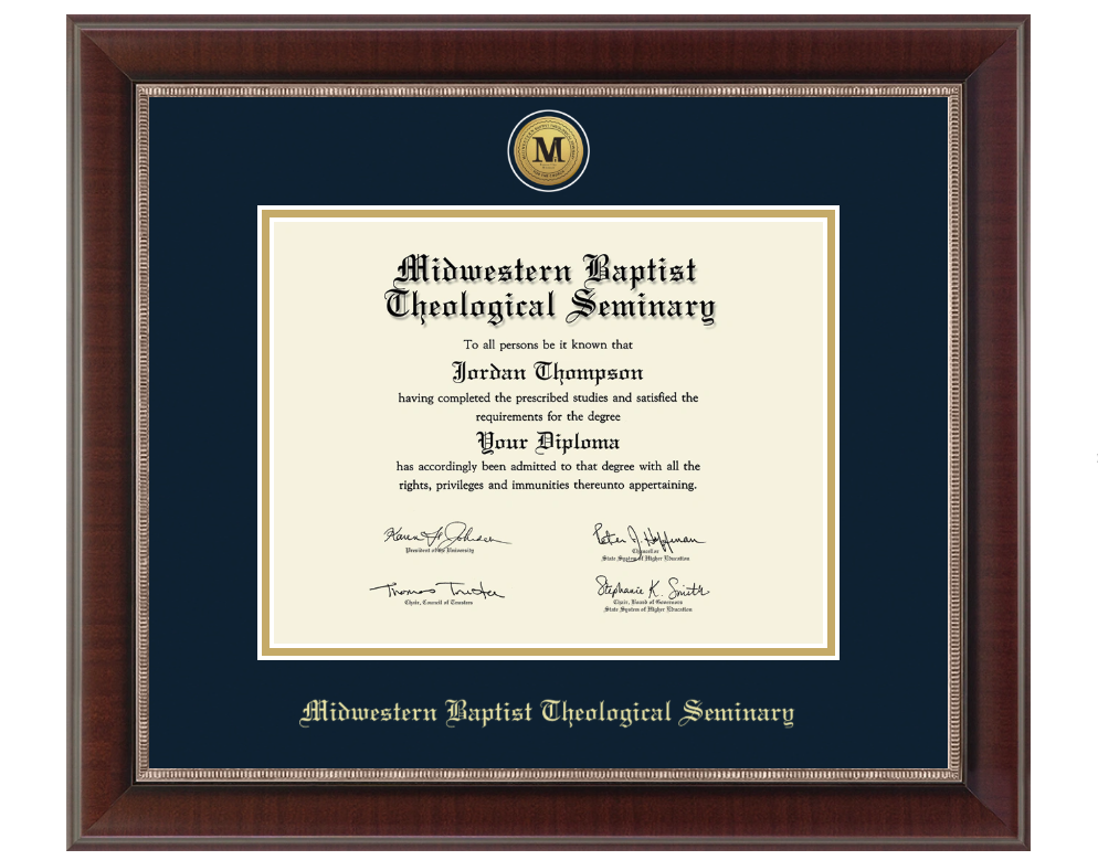 Engraved Medallion Diploma Frame (Doctoral/DMin)