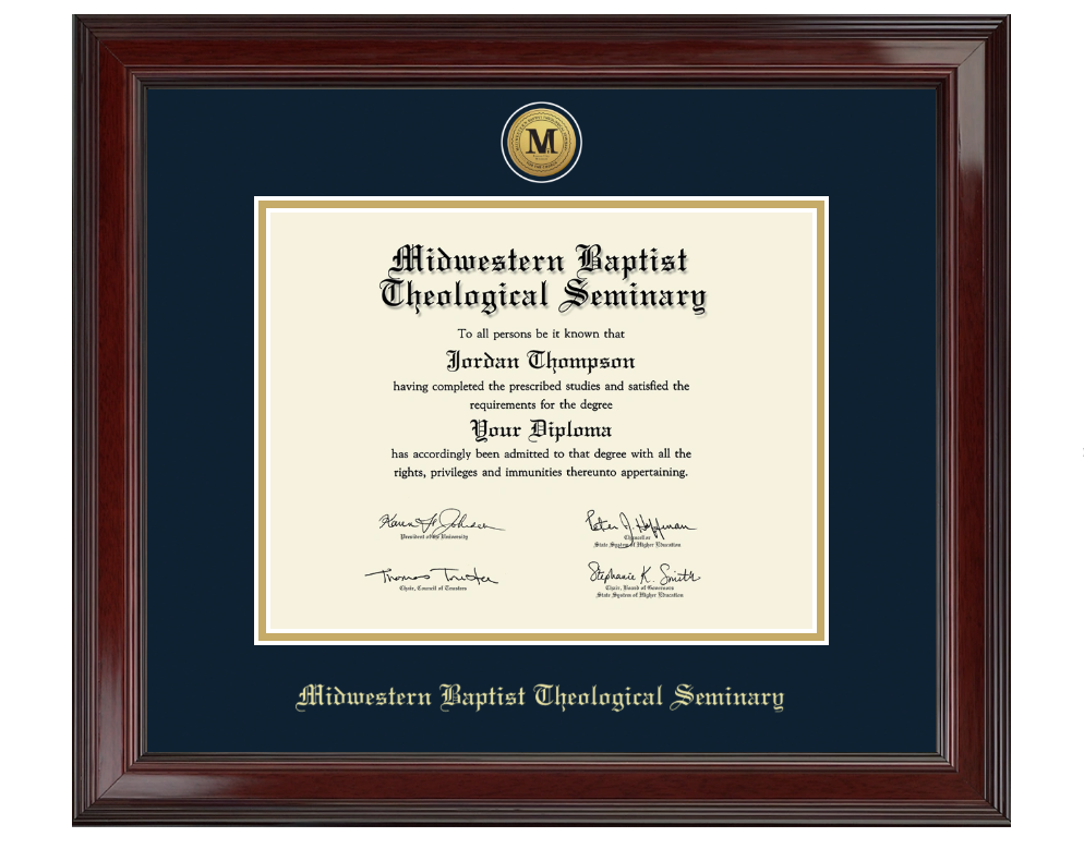 Engraved Medallion Diploma Frame (Doctoral/DMin)