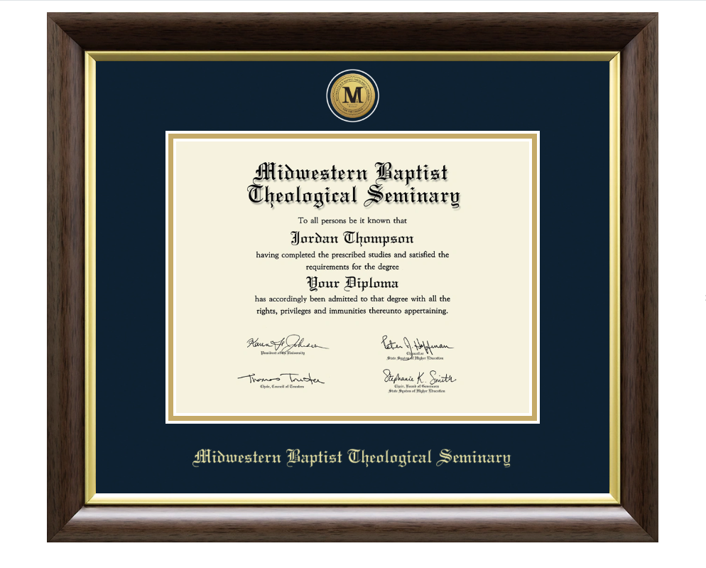 Engraved Medallion Diploma Frame (Doctoral/DMin)