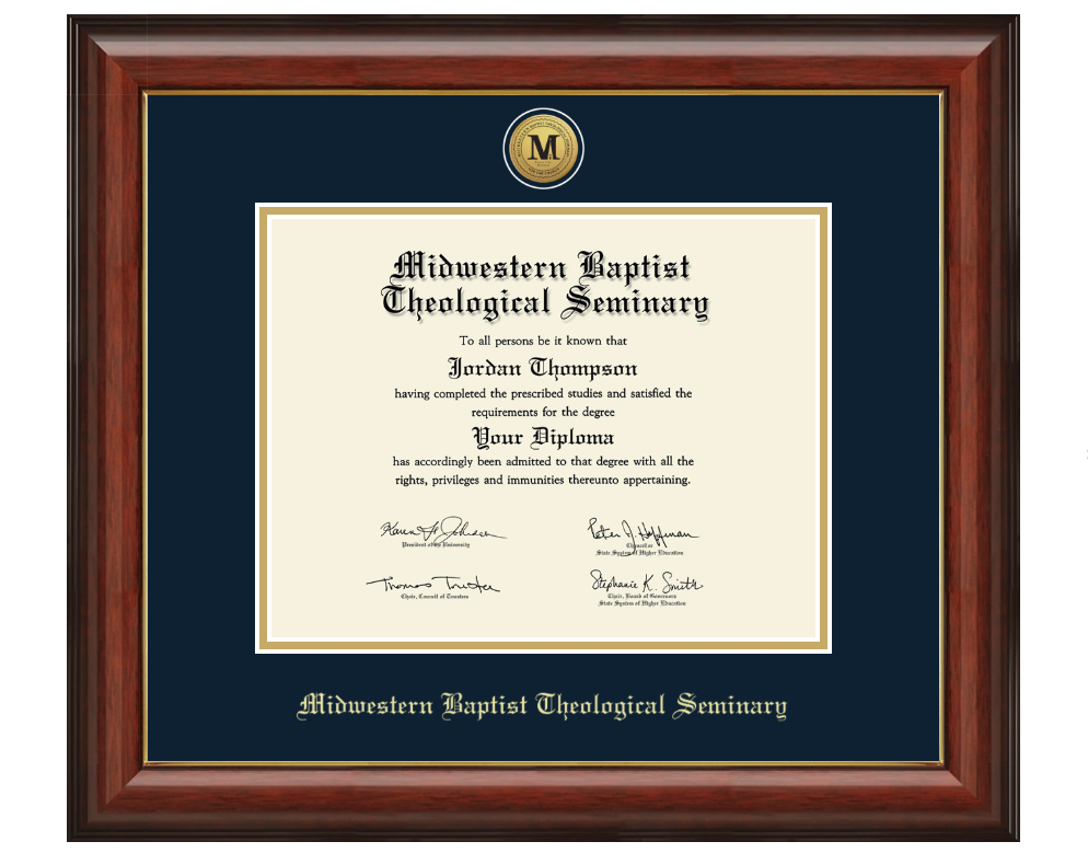 Engraved Medallion Diploma Frame (Doctoral/DMin)