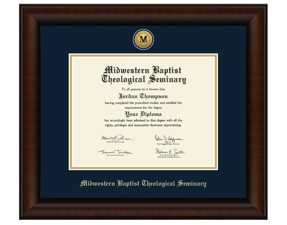 Engraved Medallion Diploma Frame (Doctoral/DMin)