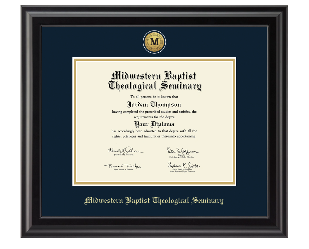 Engraved Medallion Diploma Frame (Doctoral/DMin)