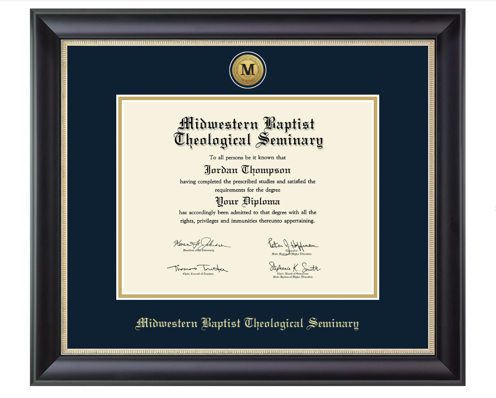 Engraved Medallion Diploma Frame (Doctoral/DMin)