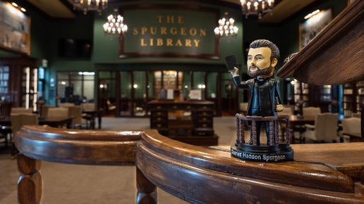 C. H. Spurgeon Bobblehead with Preaching Rail