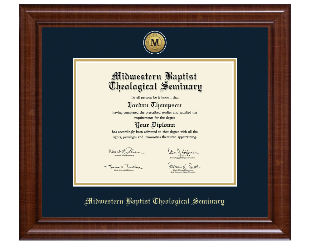 Engraved Medallion Diploma Frame (Doctoral/DMin)