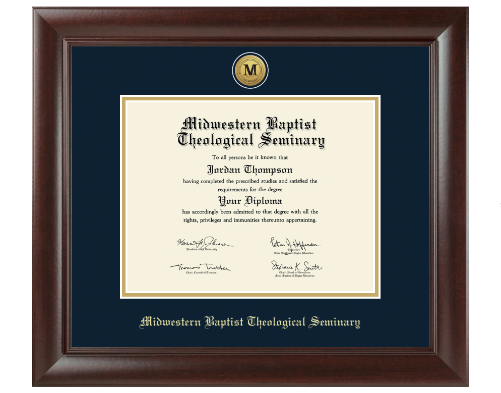 Engraved Medallion Diploma Frame (Doctoral/DMin)