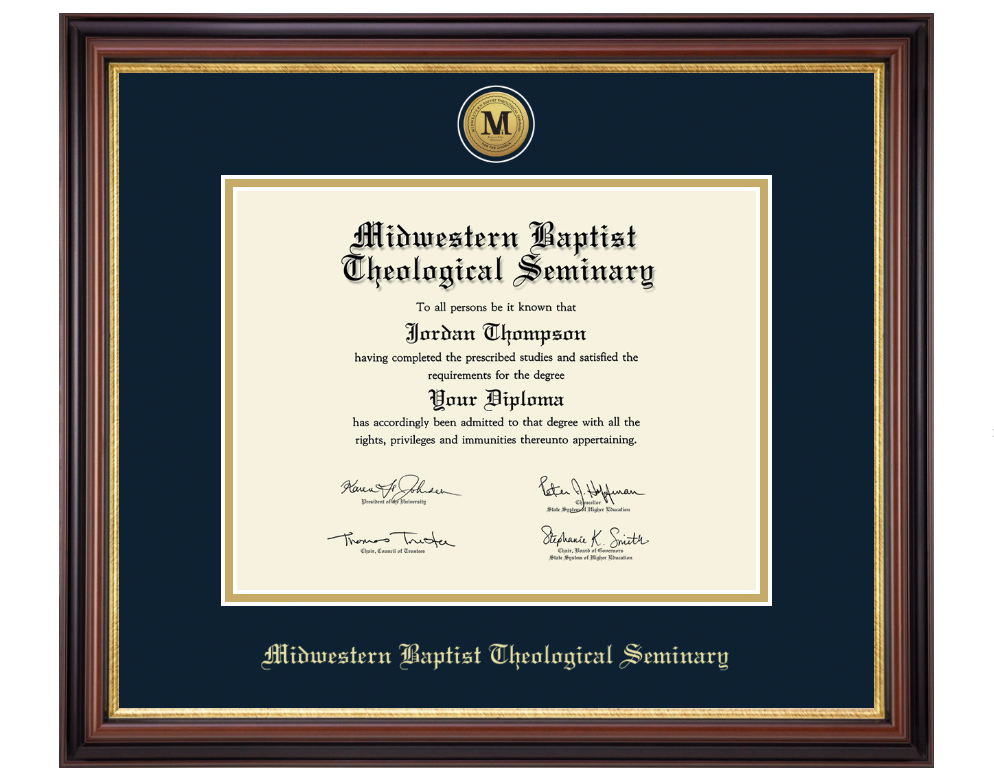 Engraved Medallion Diploma Frame (Doctoral/DMin)