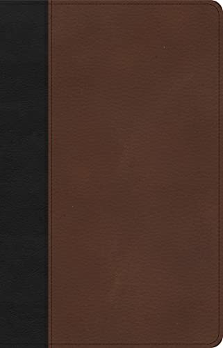 CSB Thinline Bible Black/Brown LeatherTouch