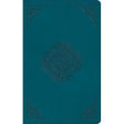 The ESV Thinline Bible (TruTone, Deep Teal, Rotunda Design) by ESV Bibles is a beautifully designed and compact Bible that is perfect for everyday use. It features a deep teal color with a rotunda design, giving it a unique and stylish look. The TruTone m