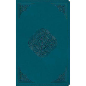 The ESV Thinline Bible (TruTone, Deep Teal, Rotunda Design) by ESV Bibles is a beautifully designed and compact Bible that is perfect for everyday use. It features a deep teal color with a rotunda design, giving it a unique and stylish look. The TruTone m